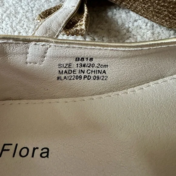 Set of Link’s Pink Soft Flats size 13 & Golden Mary Jane Ballet Flats size 13 - Picture 12 of 12